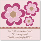 Name Doodles - Square Address Labels/Stickers (Bella Bright)